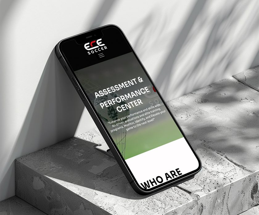 ece soccer mobile responsive website development