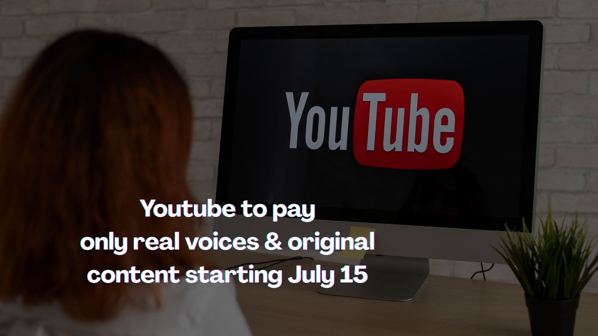 youtube on screen writing to pay only real voice and content