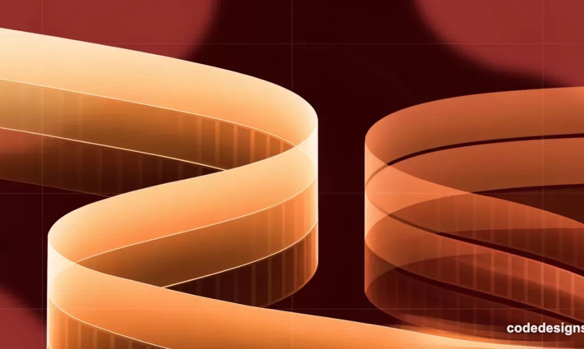 abstract amber and red background representing AI video generation for business