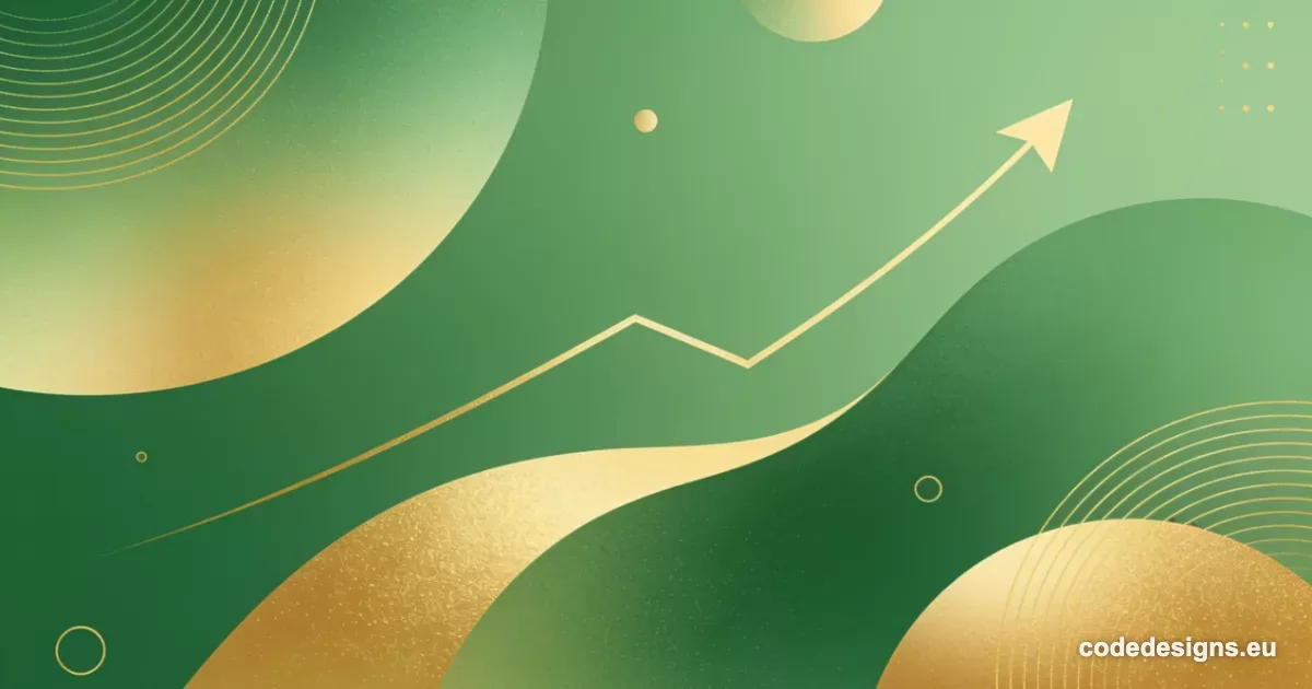 Abstract green and gold background representing Canva Grow 2.0 business growth tools