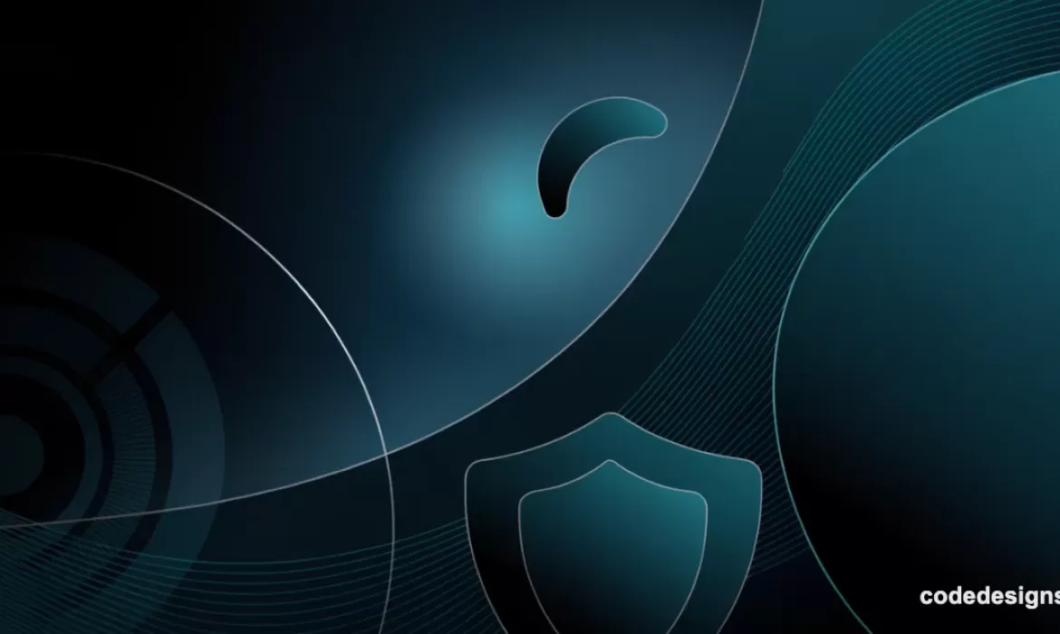 Abstract dark teal cybersecurity themed background representing Claude Fable 5 AI model