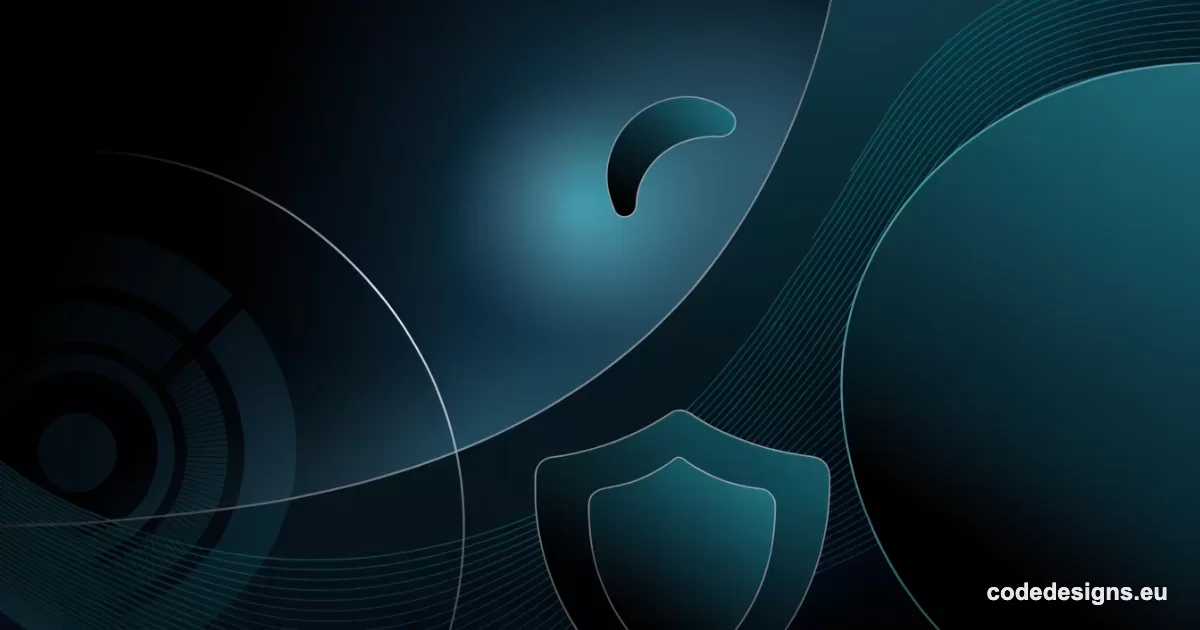 Abstract dark teal cybersecurity themed background representing Claude Fable 5 AI model