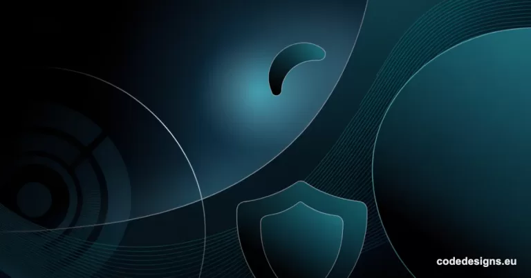 Abstract dark teal cybersecurity themed background representing Claude Fable 5 AI model