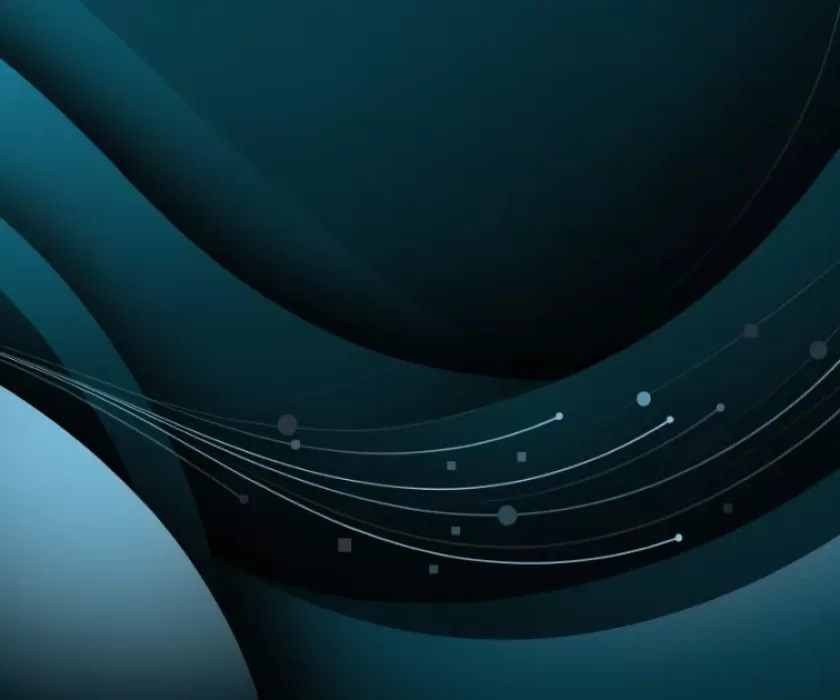 Abstract dark teal and navy network illustration representing Claude Fable 5 pricing and AI cost management