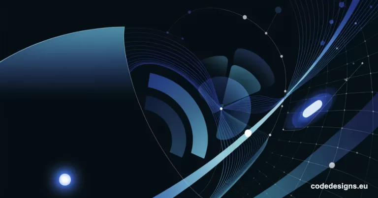 Abstract dark teal and navy background illustrating Cloudflare AI bot management and web security