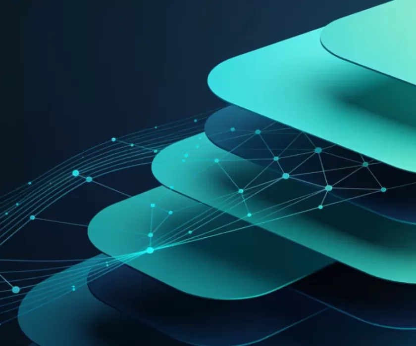Abstract dark teal and navy illustration representing GPT-5.6 AI model tiers