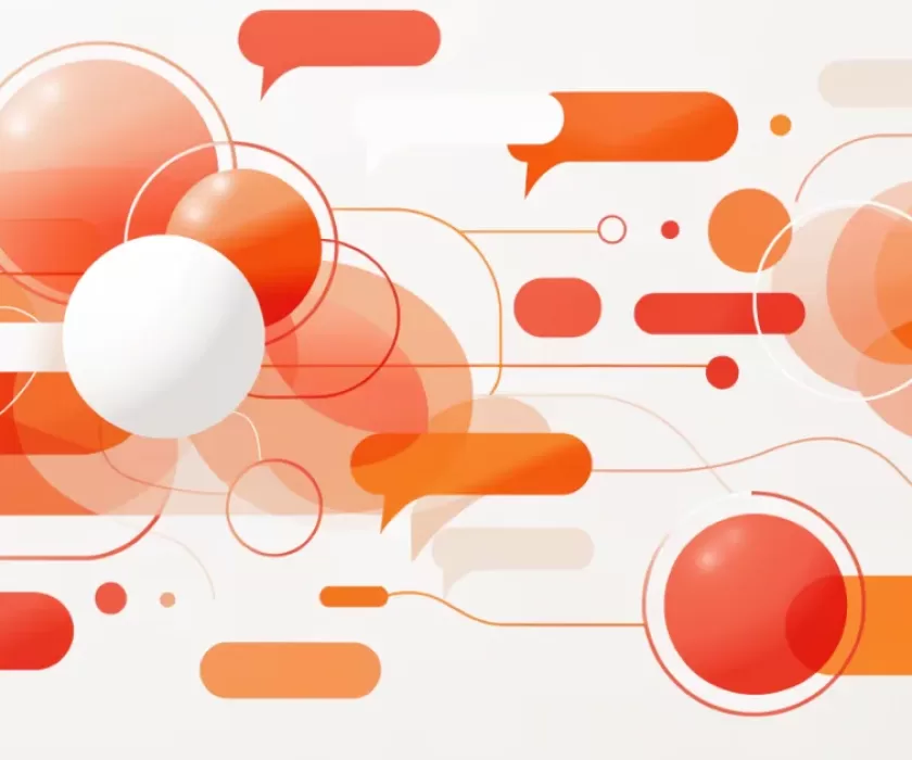 abstract social media community network illustration representing Threads for brands strategy