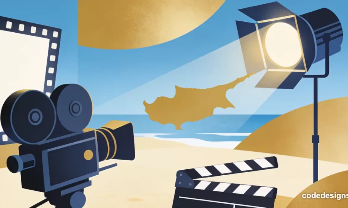 Abstract illustration representing professional video production in Cyprus