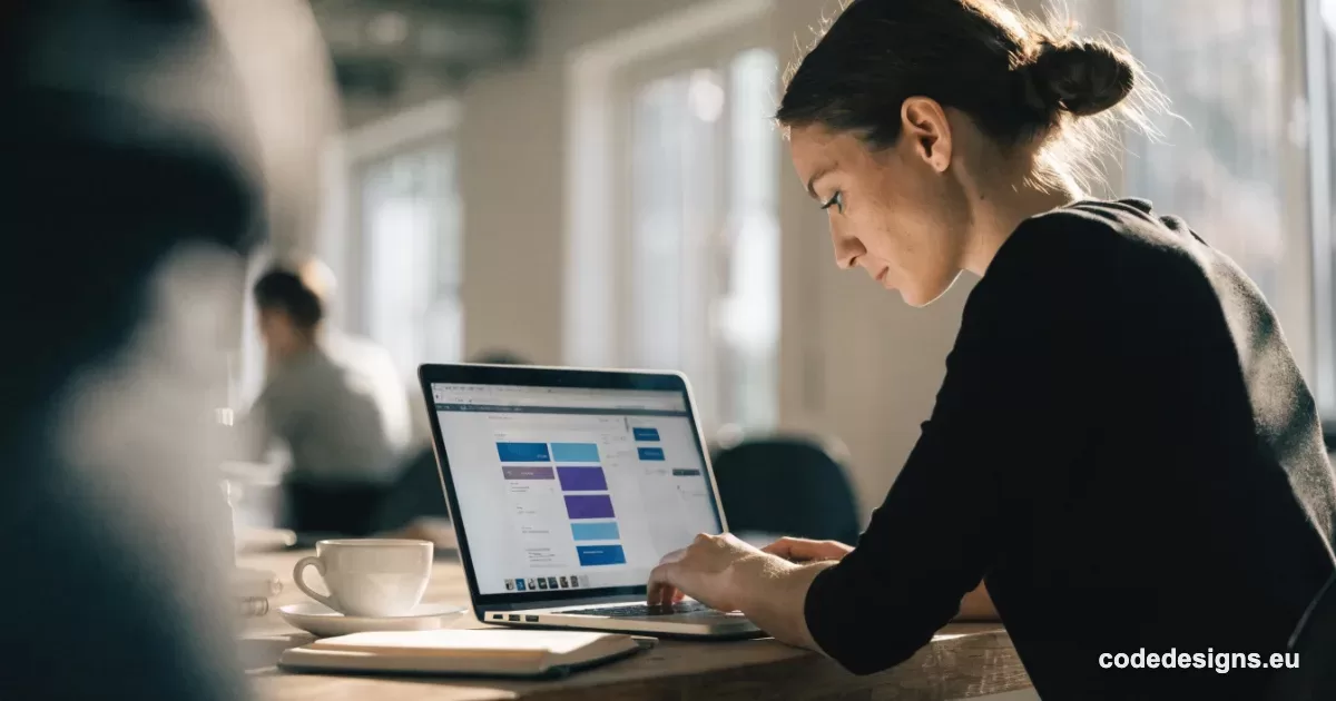 Web designer editing a Webflow site, illustrating the Webflow legacy Editor retirement