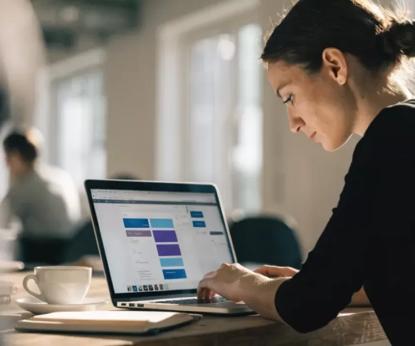 Web designer editing a Webflow site, illustrating the Webflow legacy Editor retirement