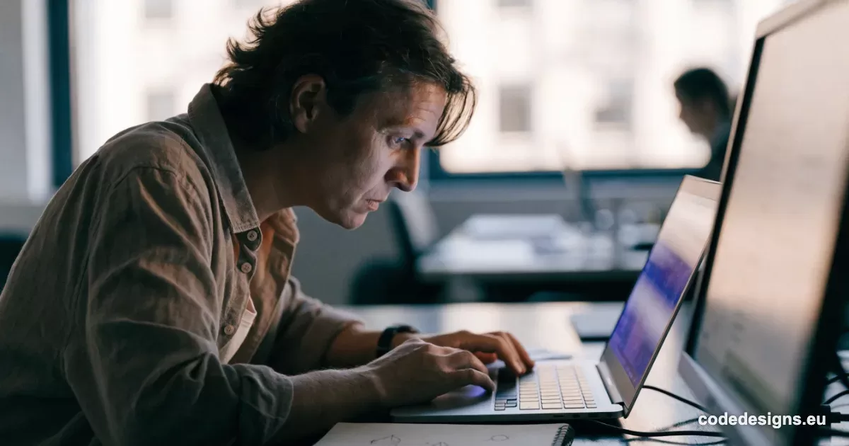 Web developer testing a WordPress 7.1 site update on a laptop before release