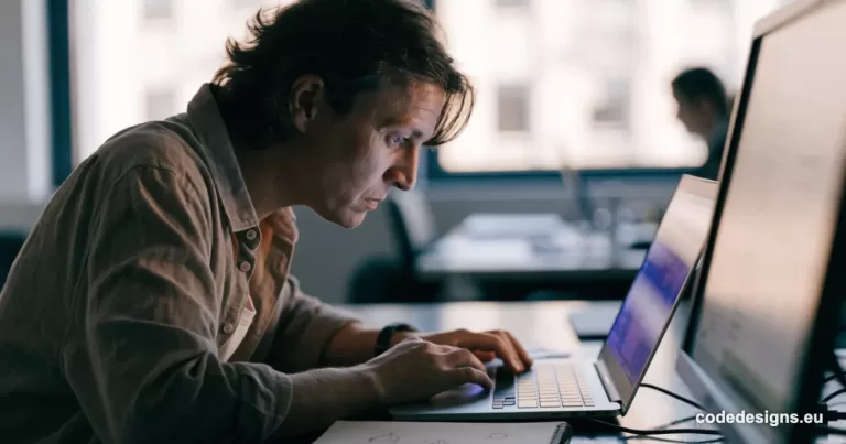 Web developer testing a WordPress 7.1 site update on a laptop before release