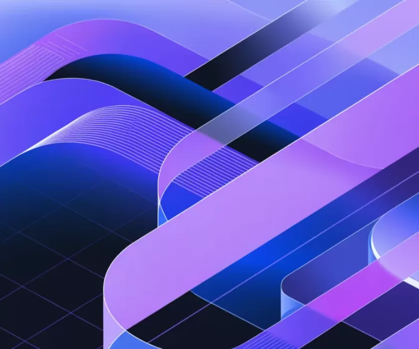 Abstract illustration in blue and purple representing the WordPress 7.1 update release cycle