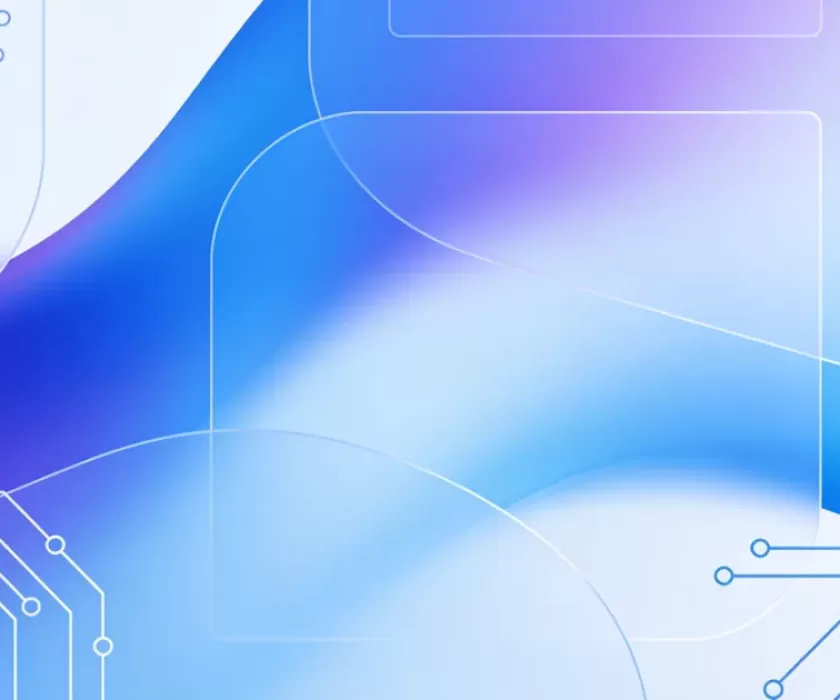 Abstract blue and purple background illustration representing the Zod Compiler build tool for faster web validation